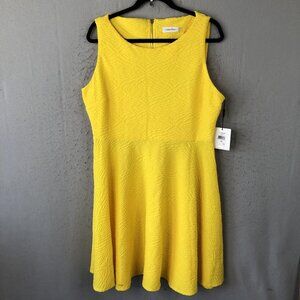 Calvin Klein Dress Womens 14 Textured Sleeveless Open Back New With Tags NWT